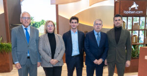 De izq a dcha Ramón Suárez, Elena Álamo, Diego López, Marco Aurelio Pérez y Francisco López